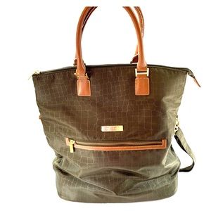 Anne Klein Olive Green Travel Tote Over-sized Bag